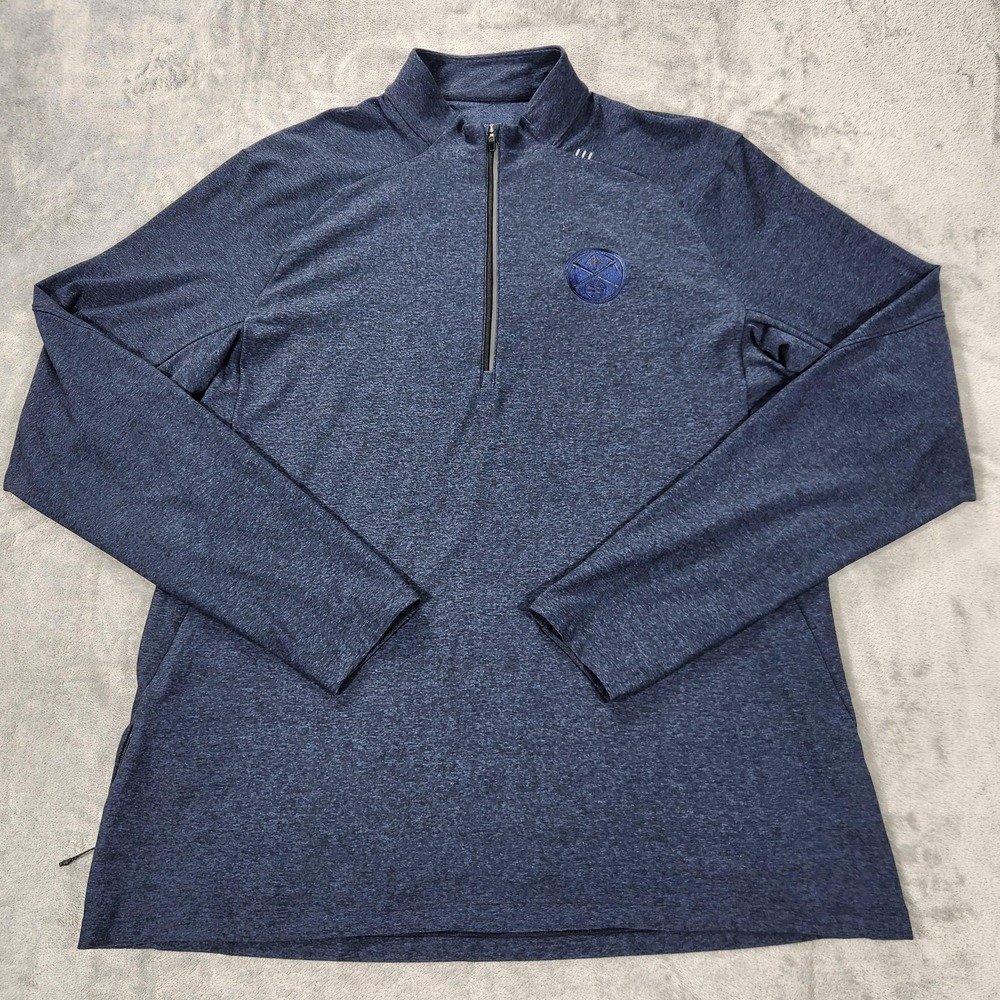 Lululemon Pullover Mens 2XL Blue 1/4‎ Zip Denver Nuggets Surge Warm